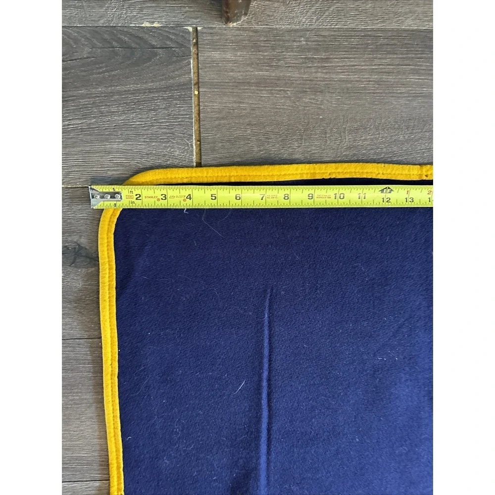 Vintage 1960's Notre Dame University Wool Stadium Blanket 65x60 Patch Irish